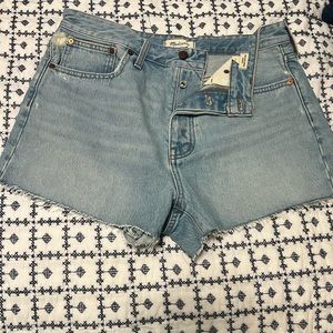 Madewell denim shorts.